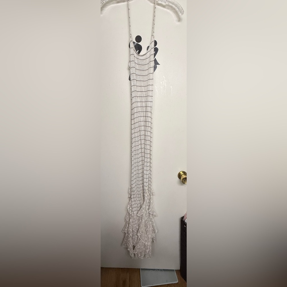 Vintage Free People Lace Hem Maxi Dress